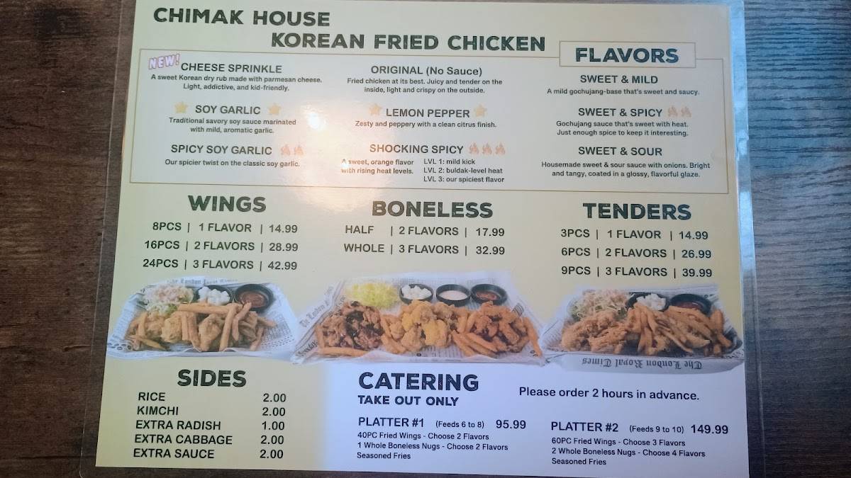 Chimak House Riverside - Korean Fried Chicken & Soul Food меню