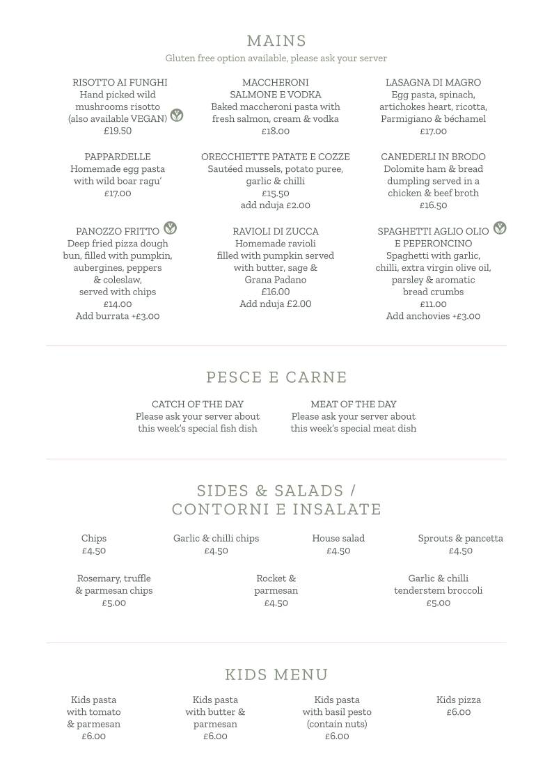 Cibus Pizza меню
