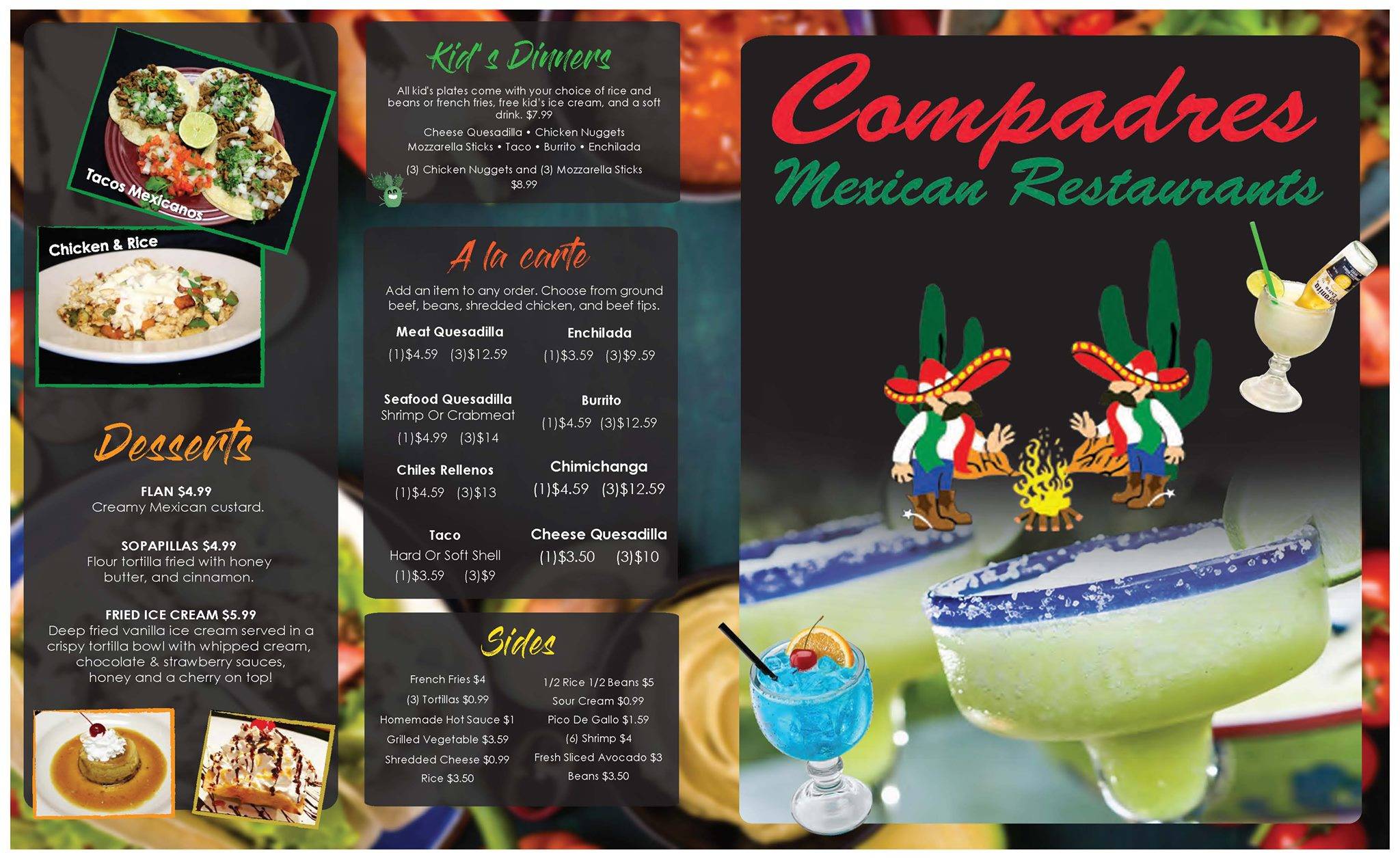 Compadres Mexican Restaurant меню