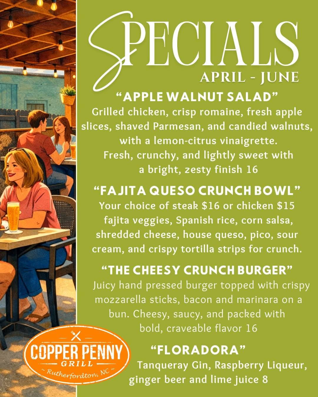 Copper Penny Grill Rutherfordton меню