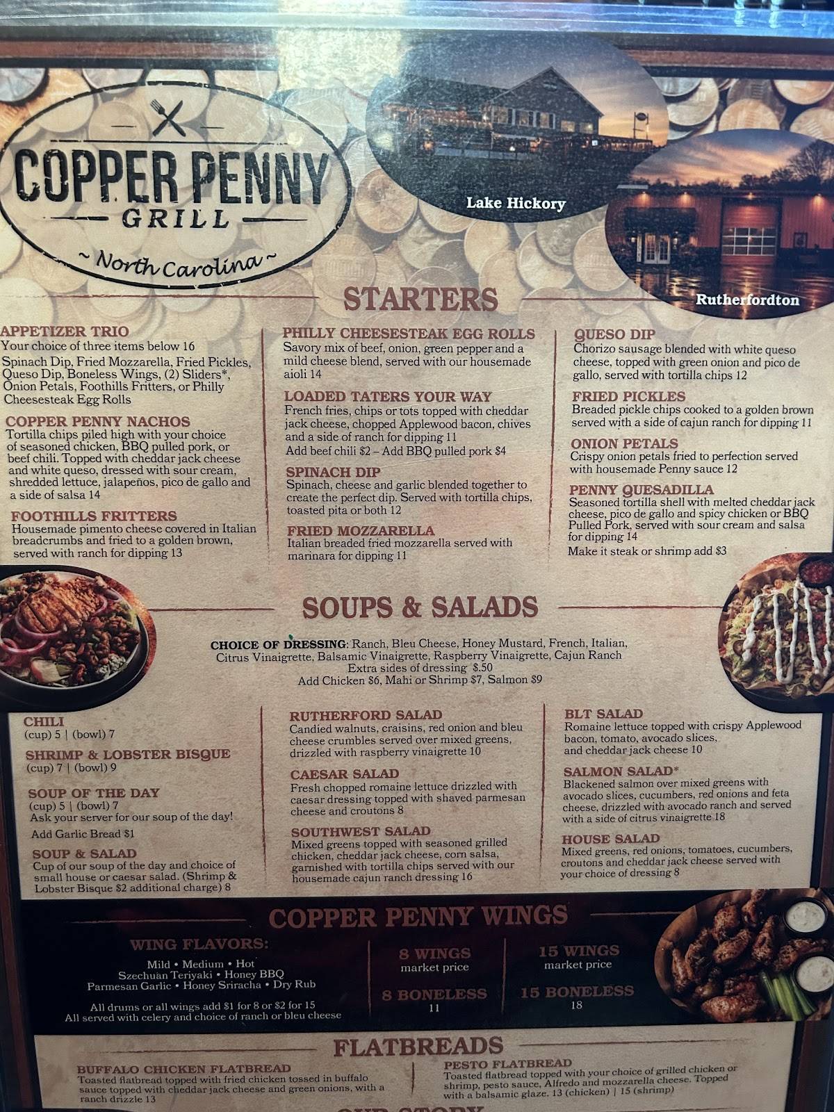 Copper Penny Grill Rutherfordton меню