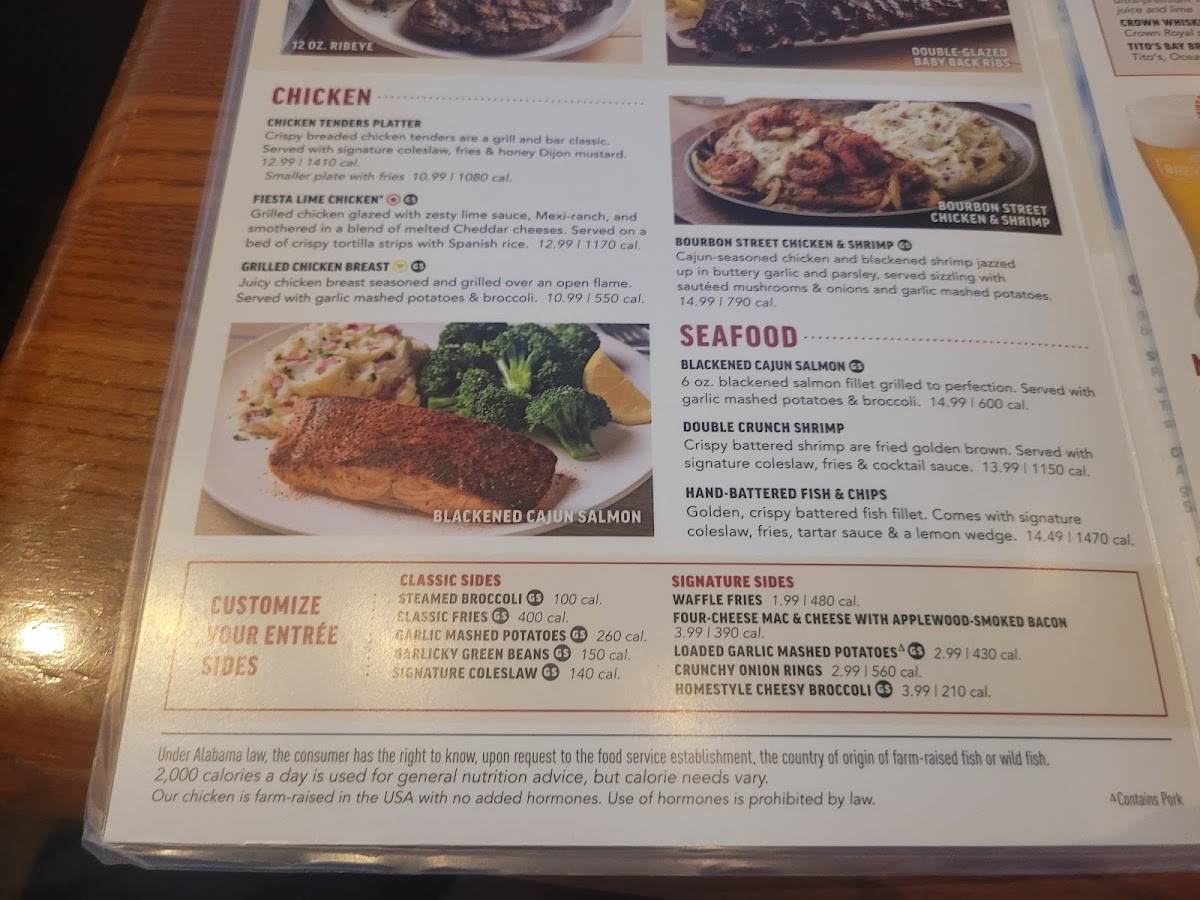 Applebee's Grill + Bar меню