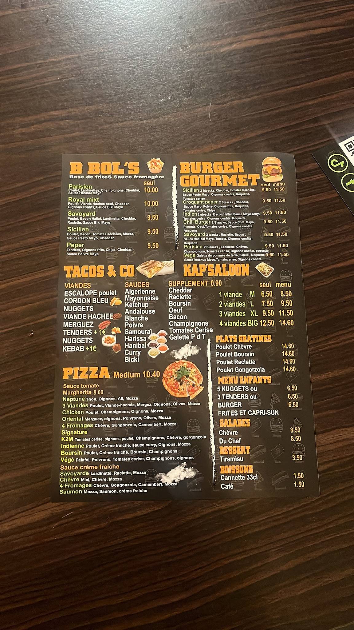 DENIZ-PIZZA меню