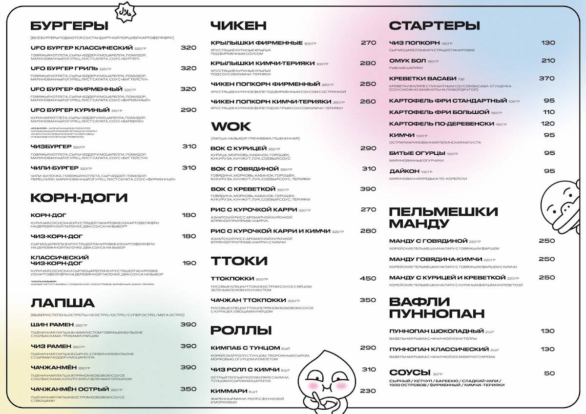 . меню