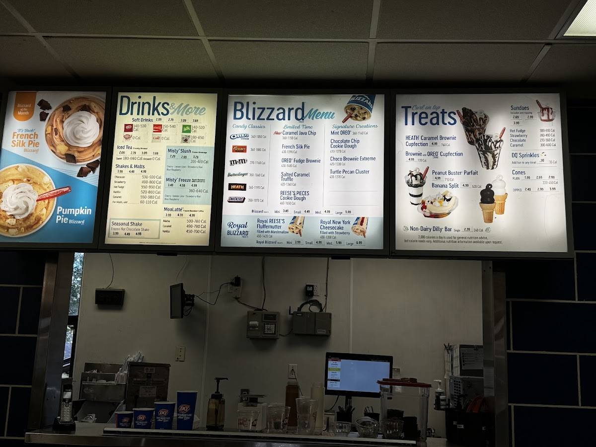 Dairy Queen меню