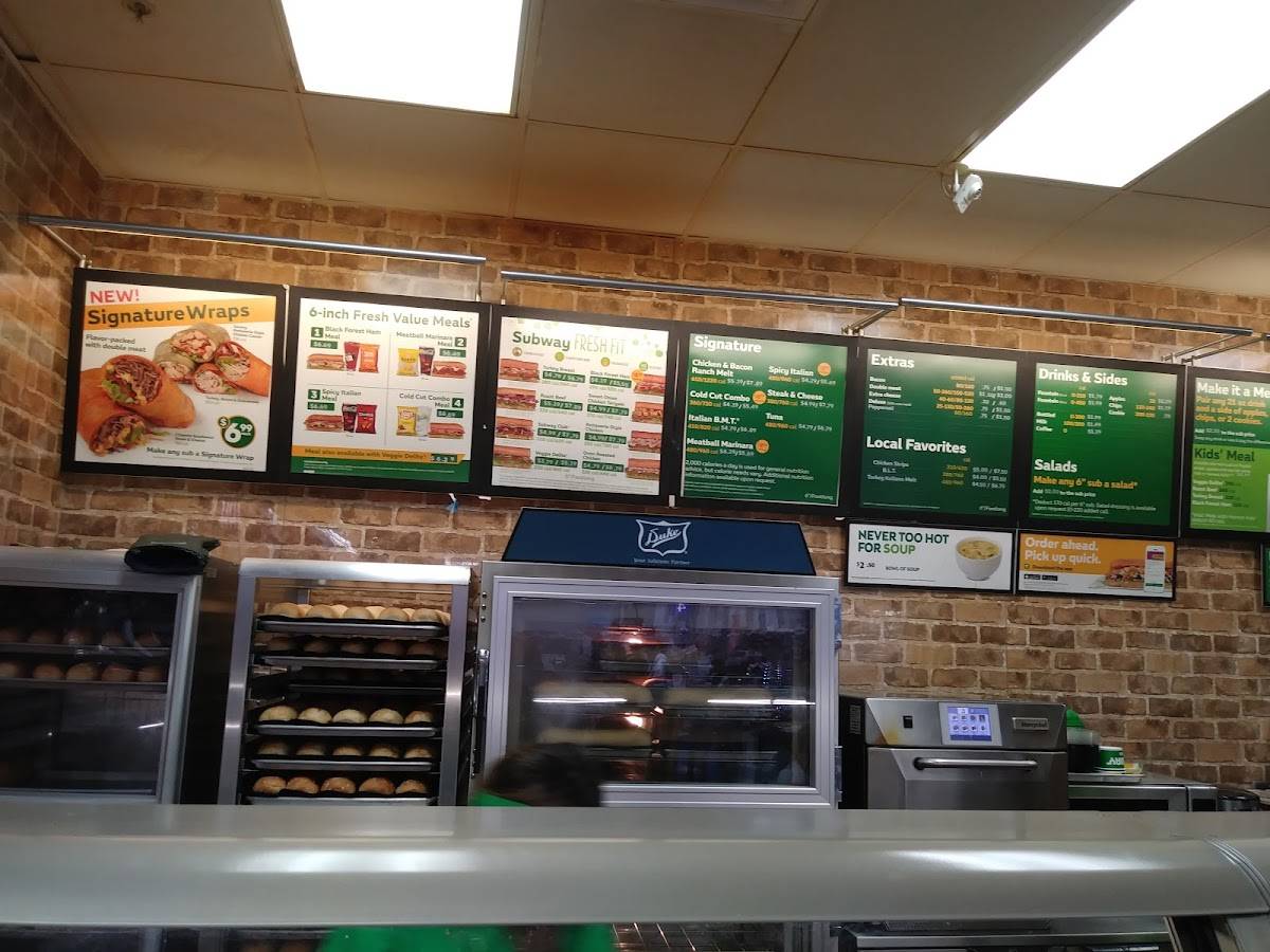 Subway меню