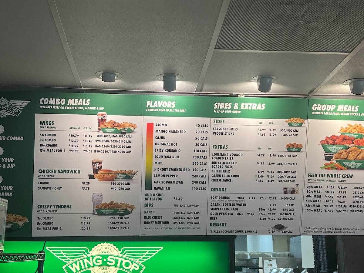 Wingstop меню