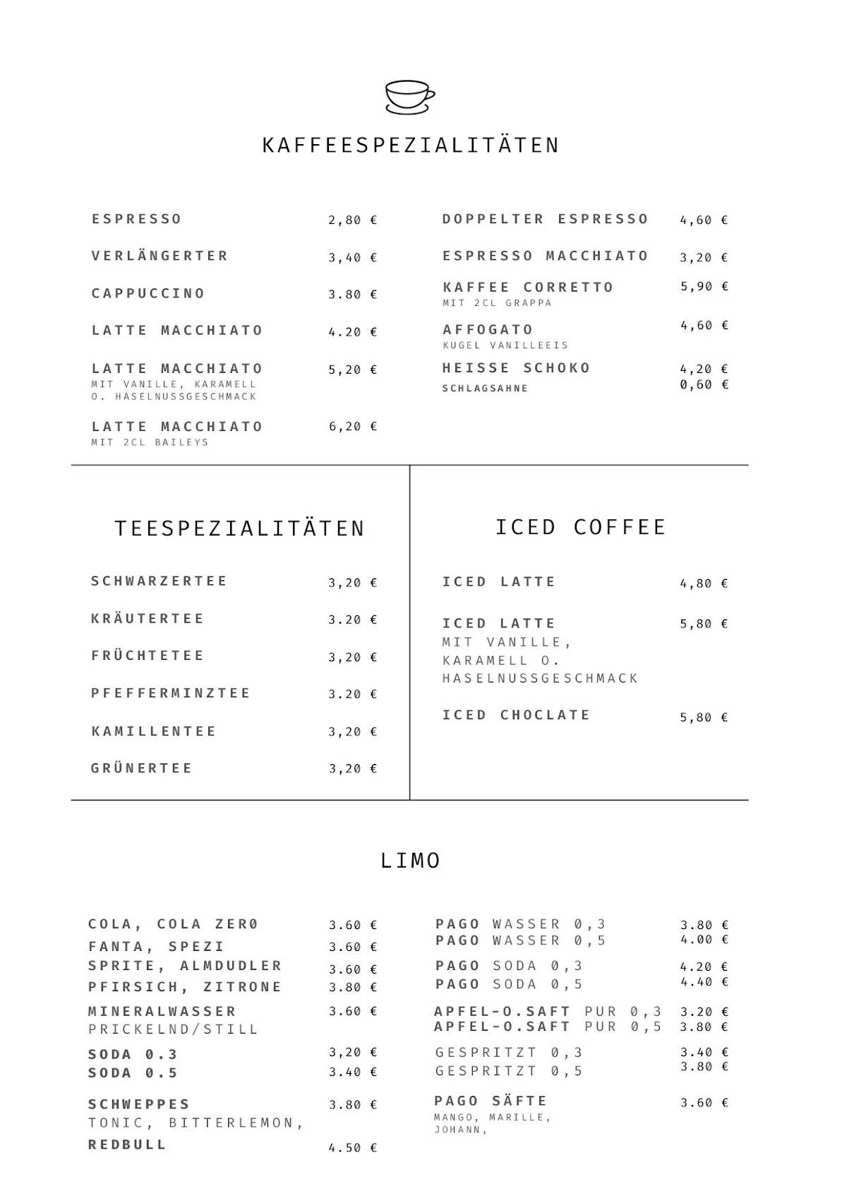 Das 10er Haus - Cafe.Bar.Bistro меню