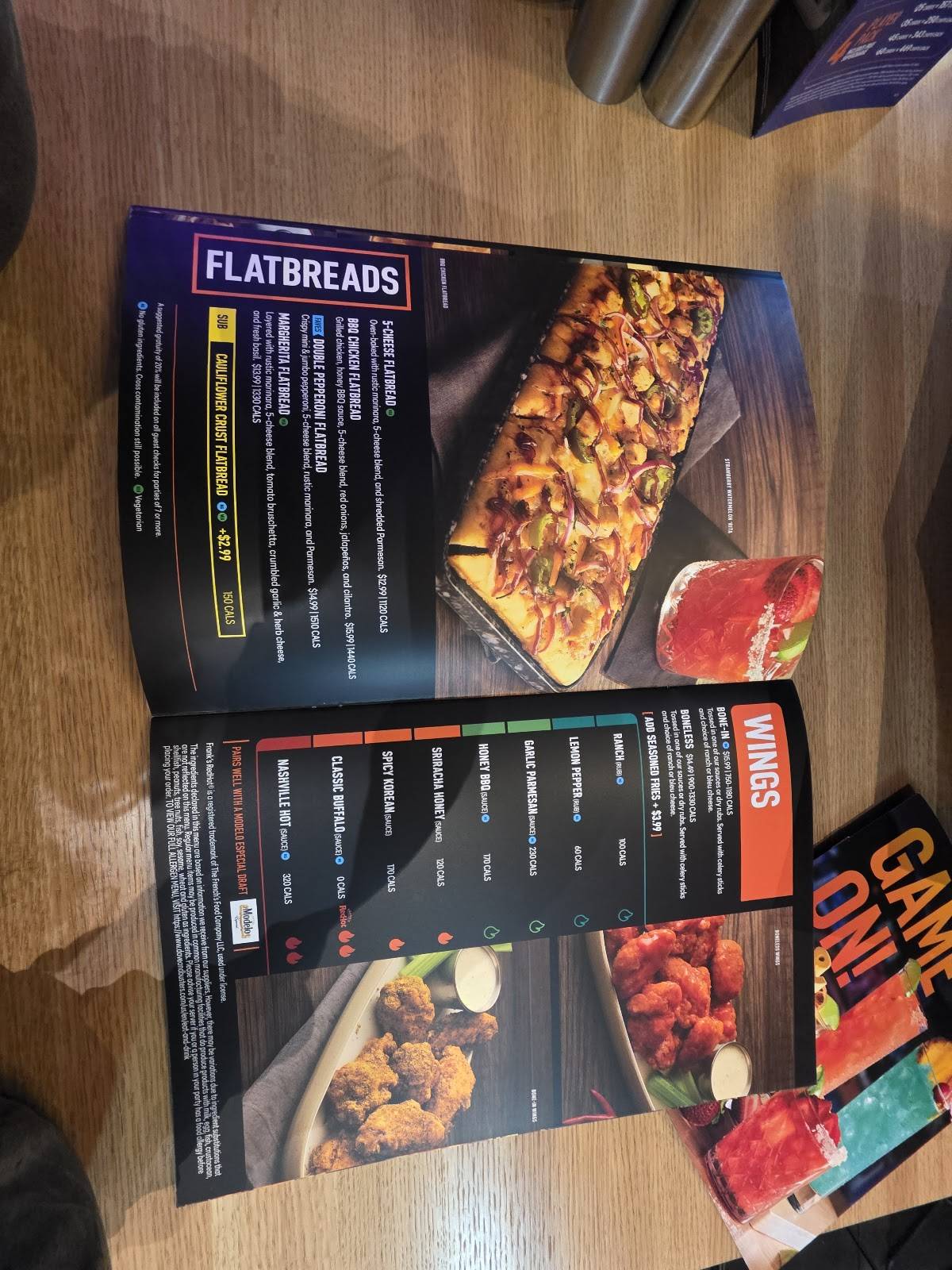 Dave & Buster's Reno меню