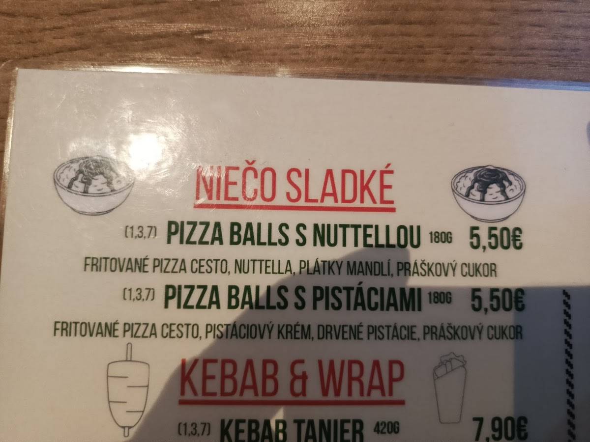 Deal меню