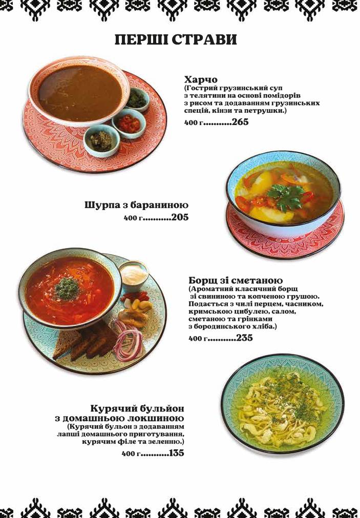 Dediko меню