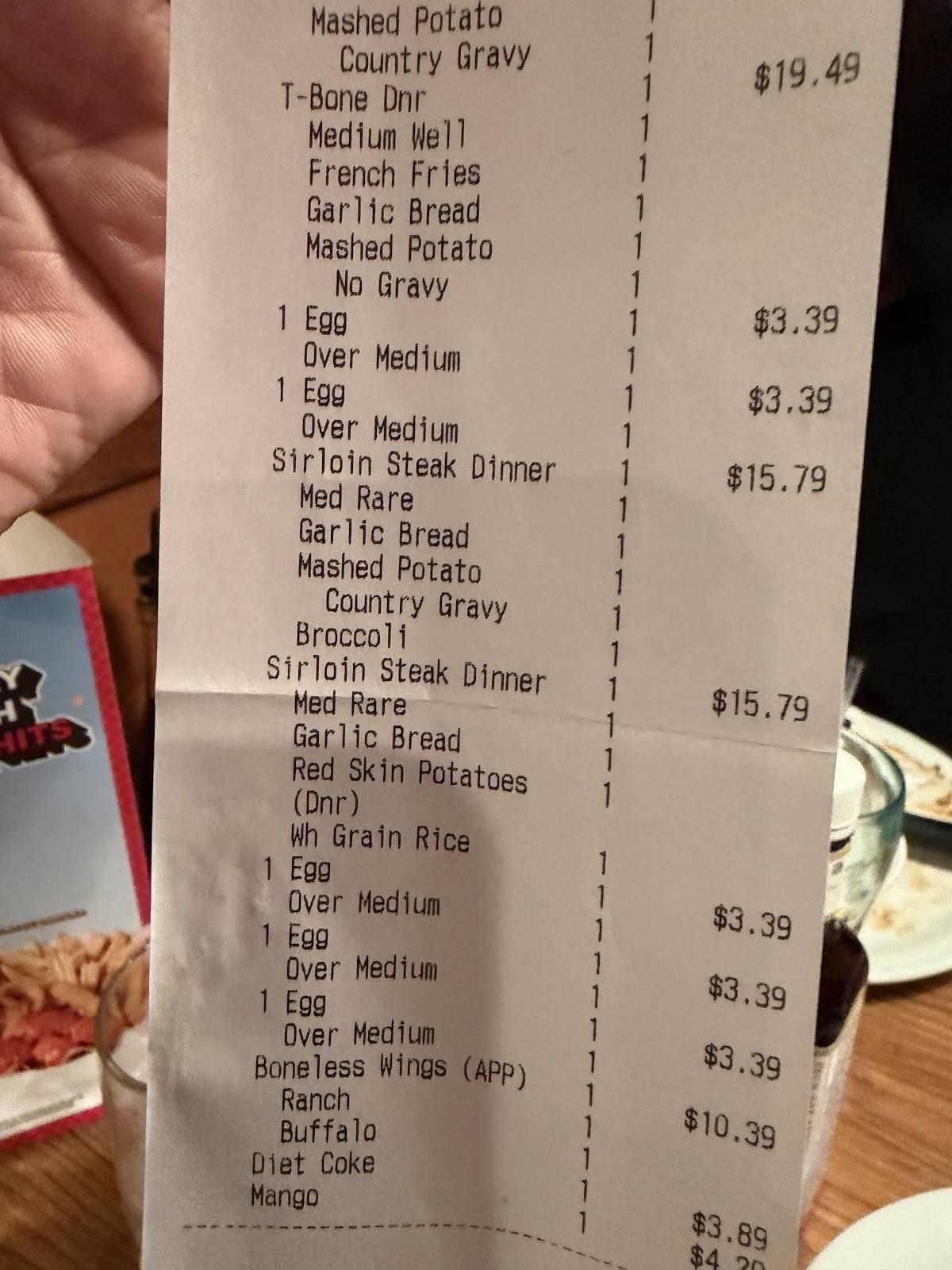 Denny's Restaurant меню