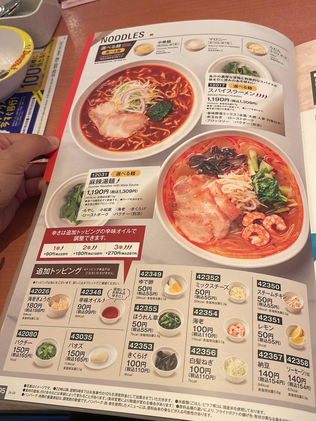 Denny's меню