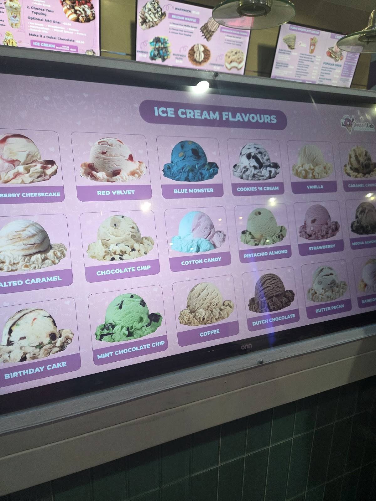 Dessert Lab меню
