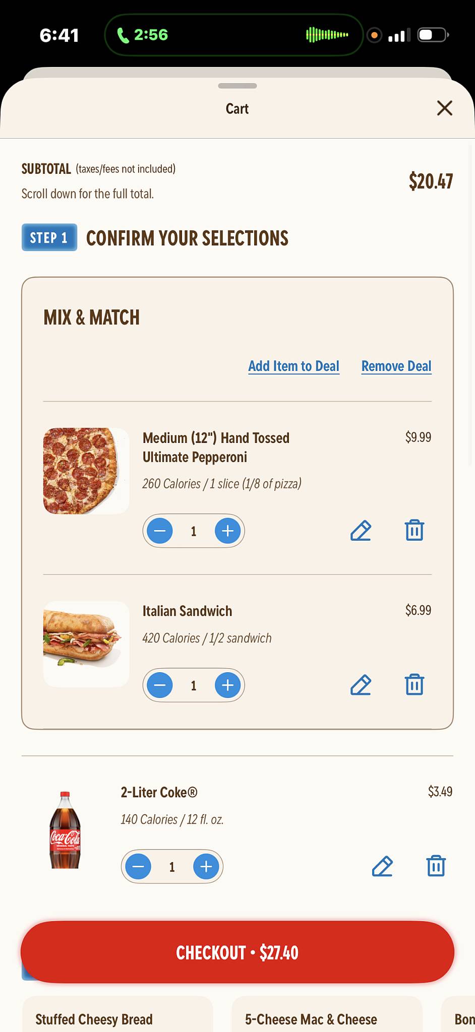 Domino's Pizza меню