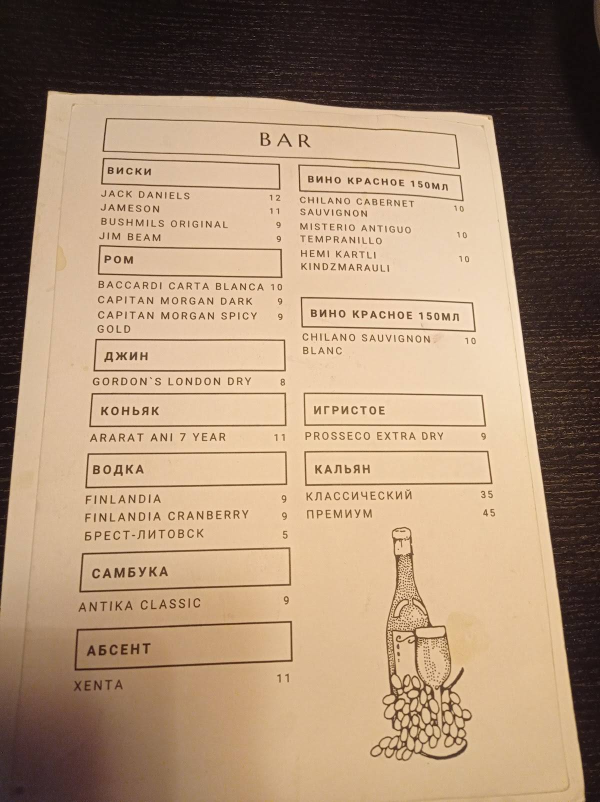 Drink‘n‘Roll меню