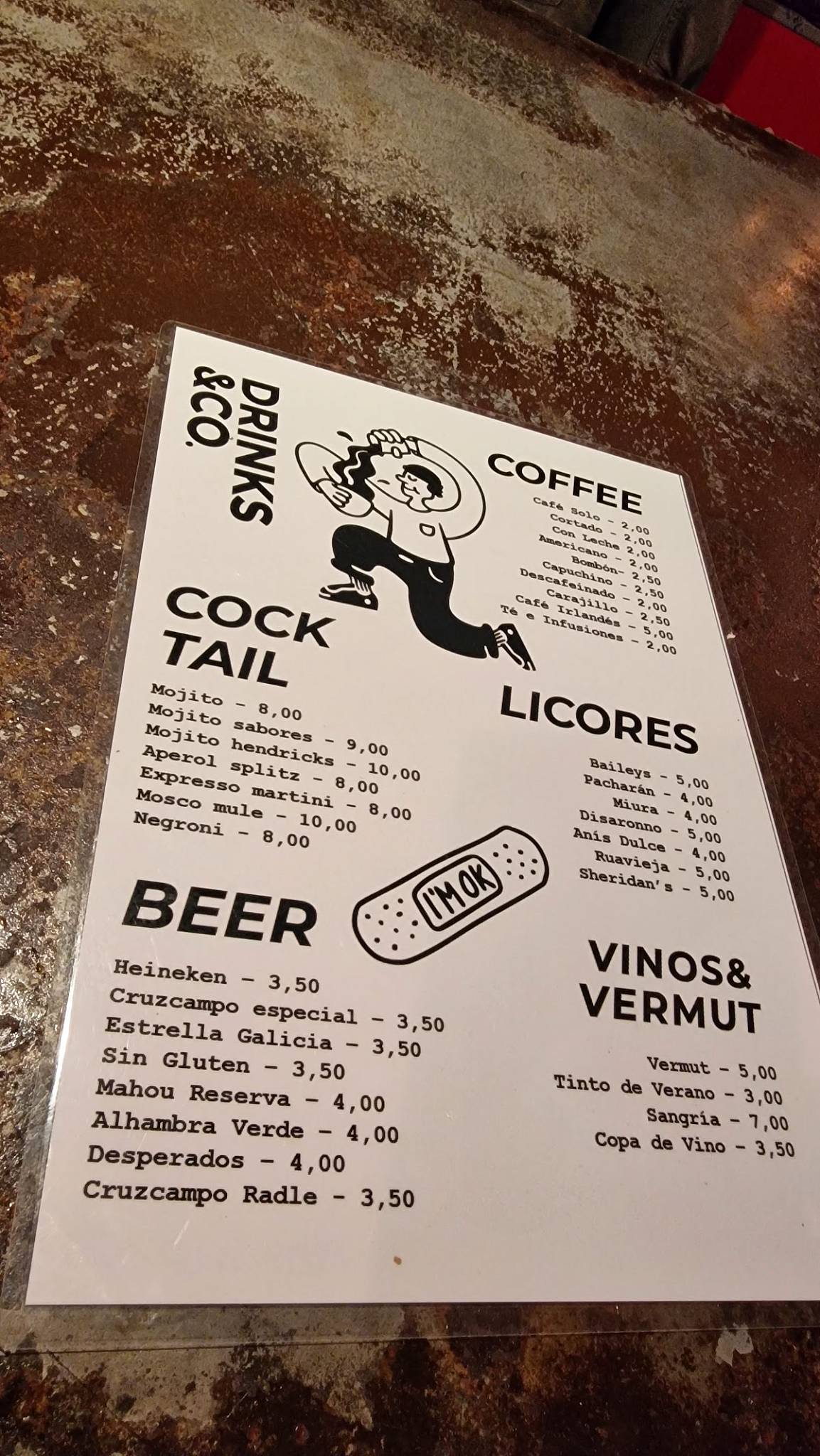 Drinks&co. меню