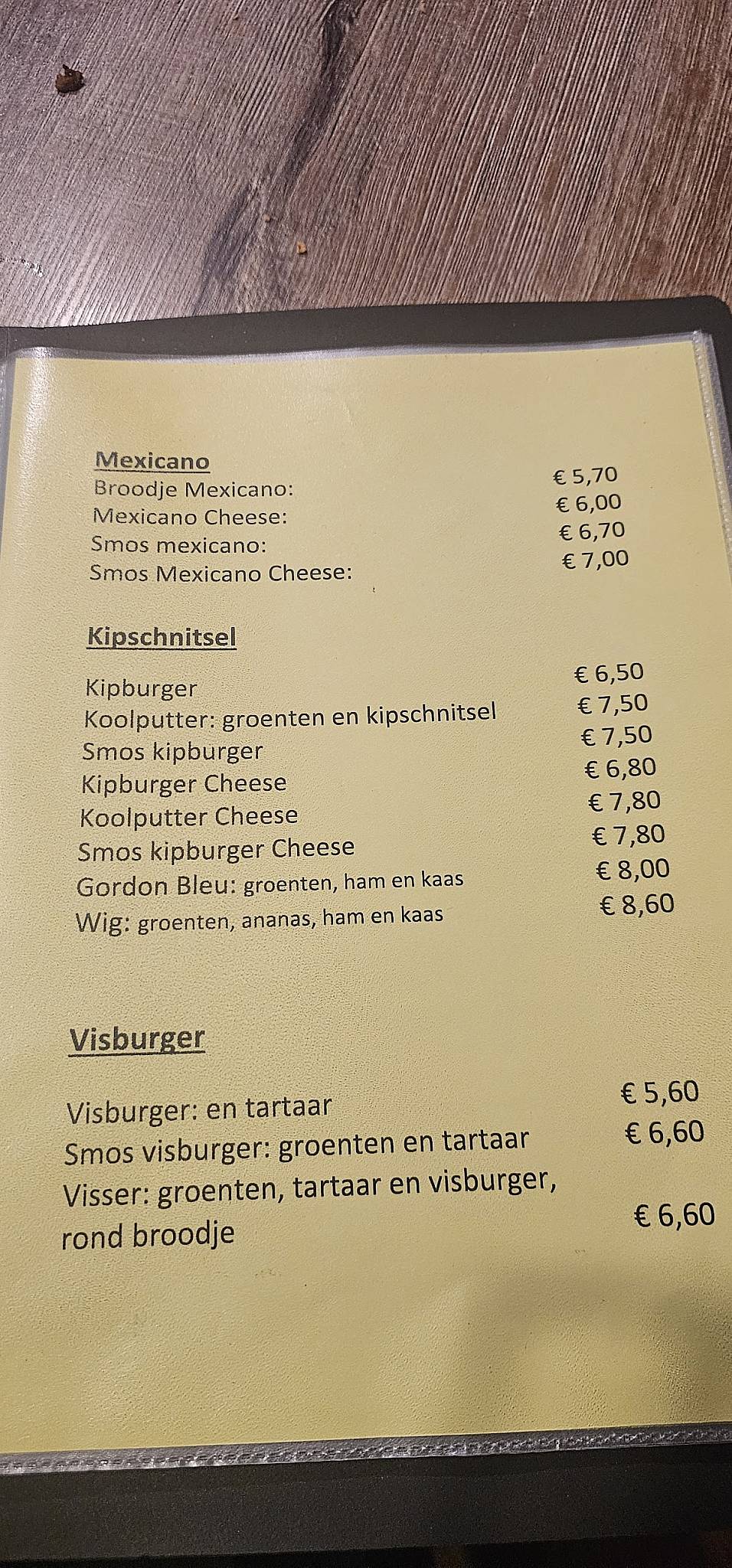 Eetcafé Centrum меню