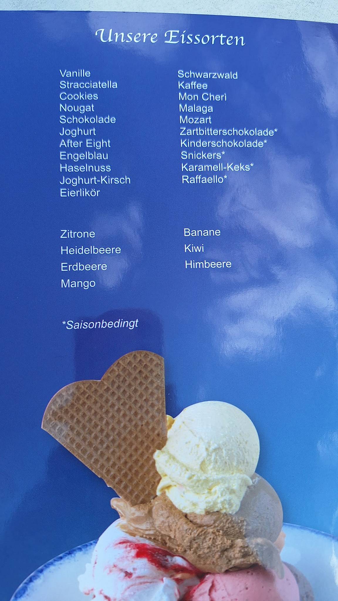 Eiscafé Roma меню