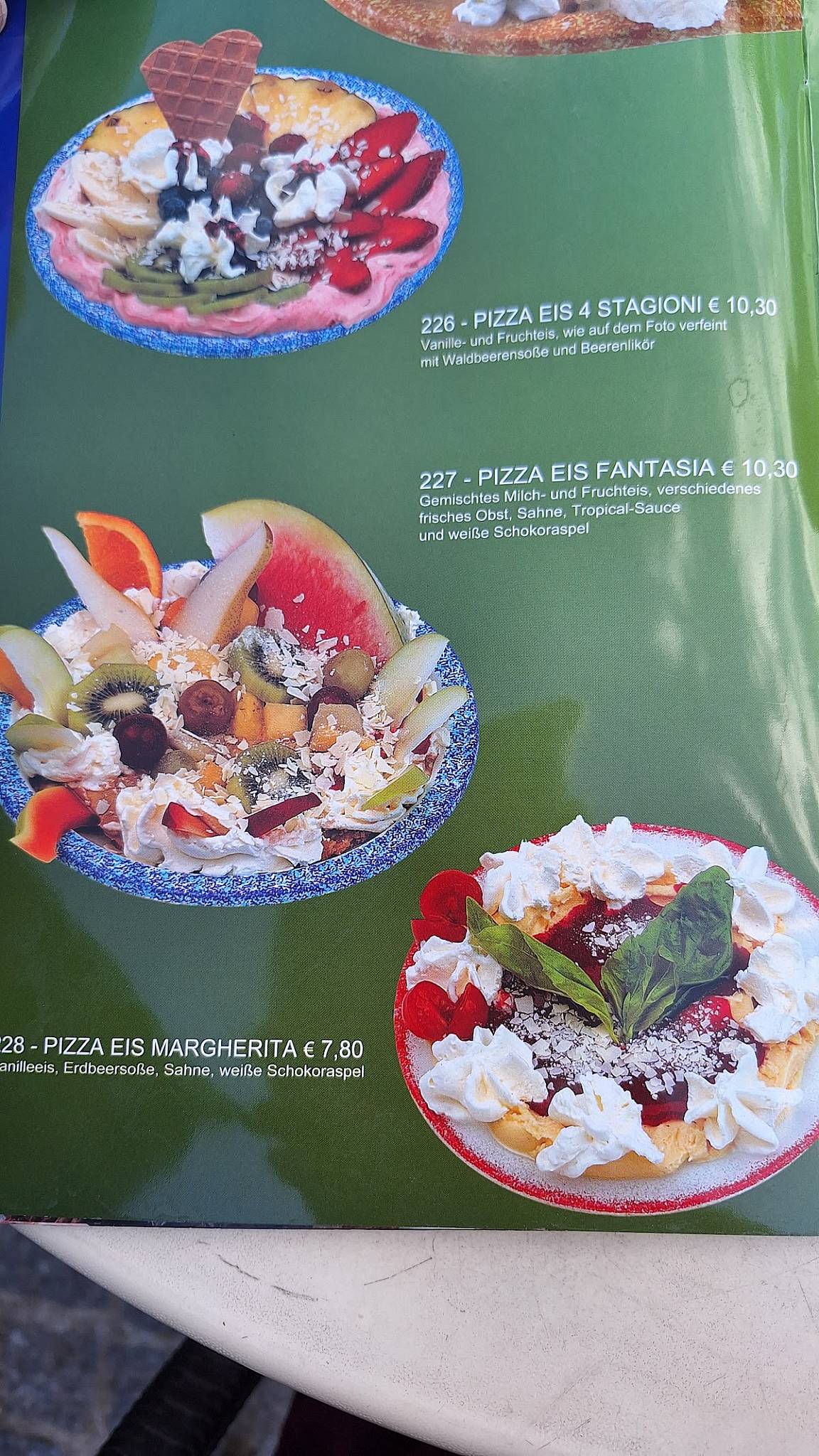 Eiscafé Roma меню