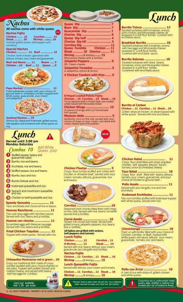 El Nopal Georgetown, IN меню