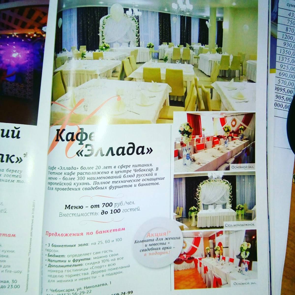 Эллада меню