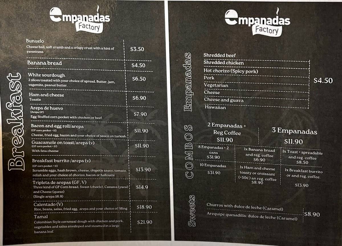 Empanadas Factory меню