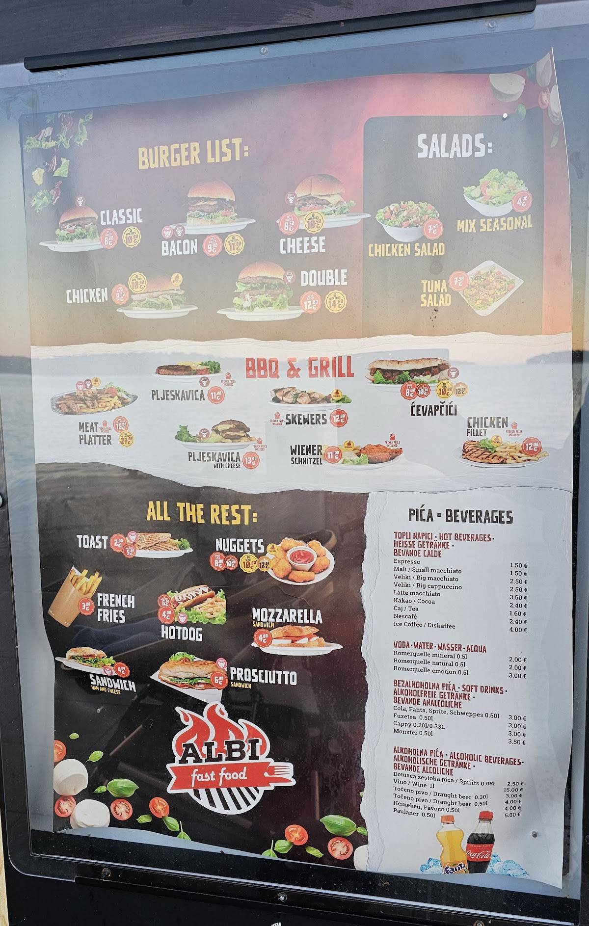 Fast Food Albi меню
