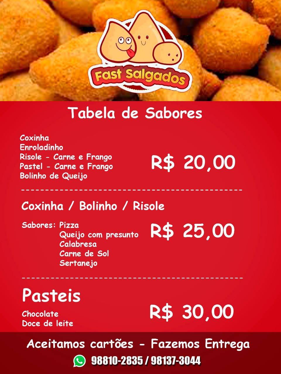 Fest Salgados меню
