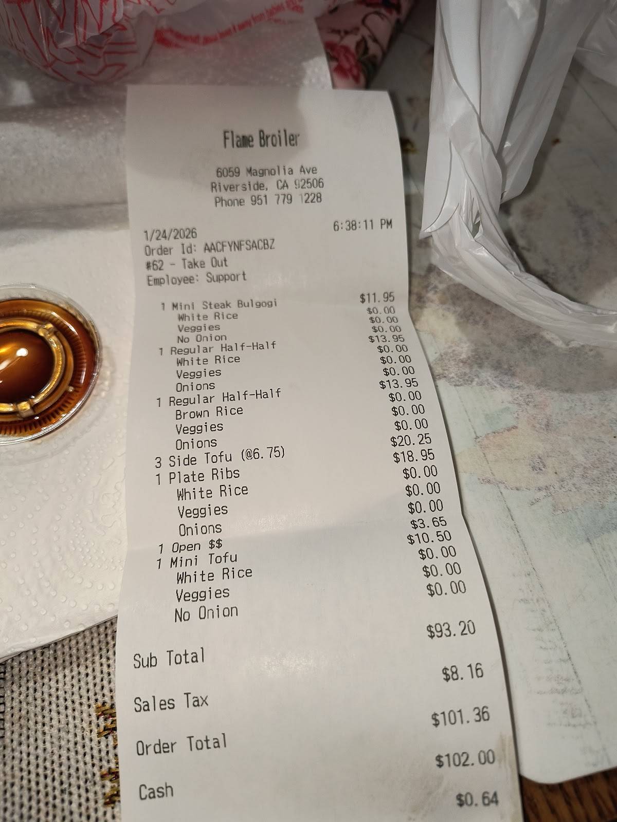 Flame Broiler меню