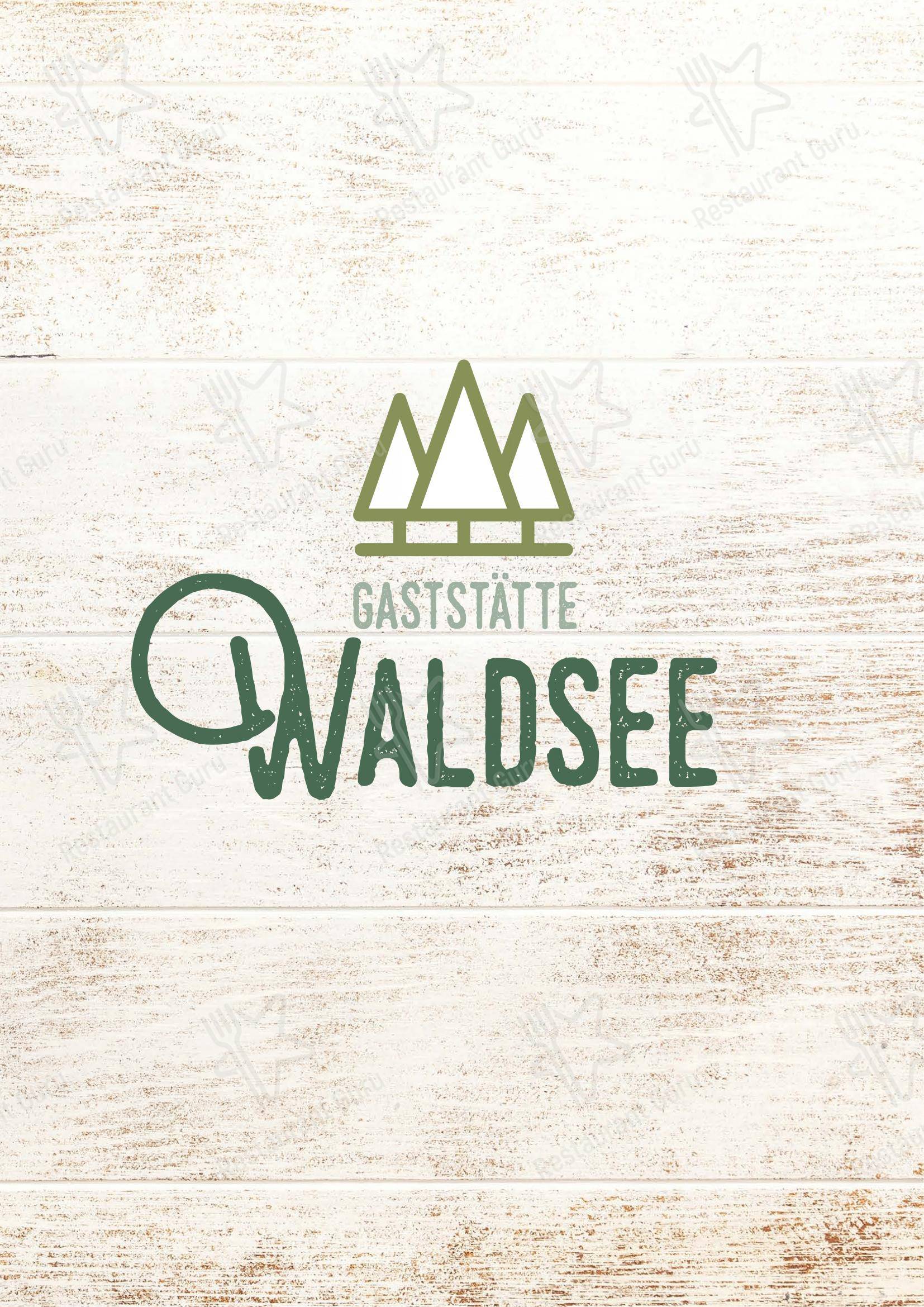 Меню ресторана Gaststätte Waldsee