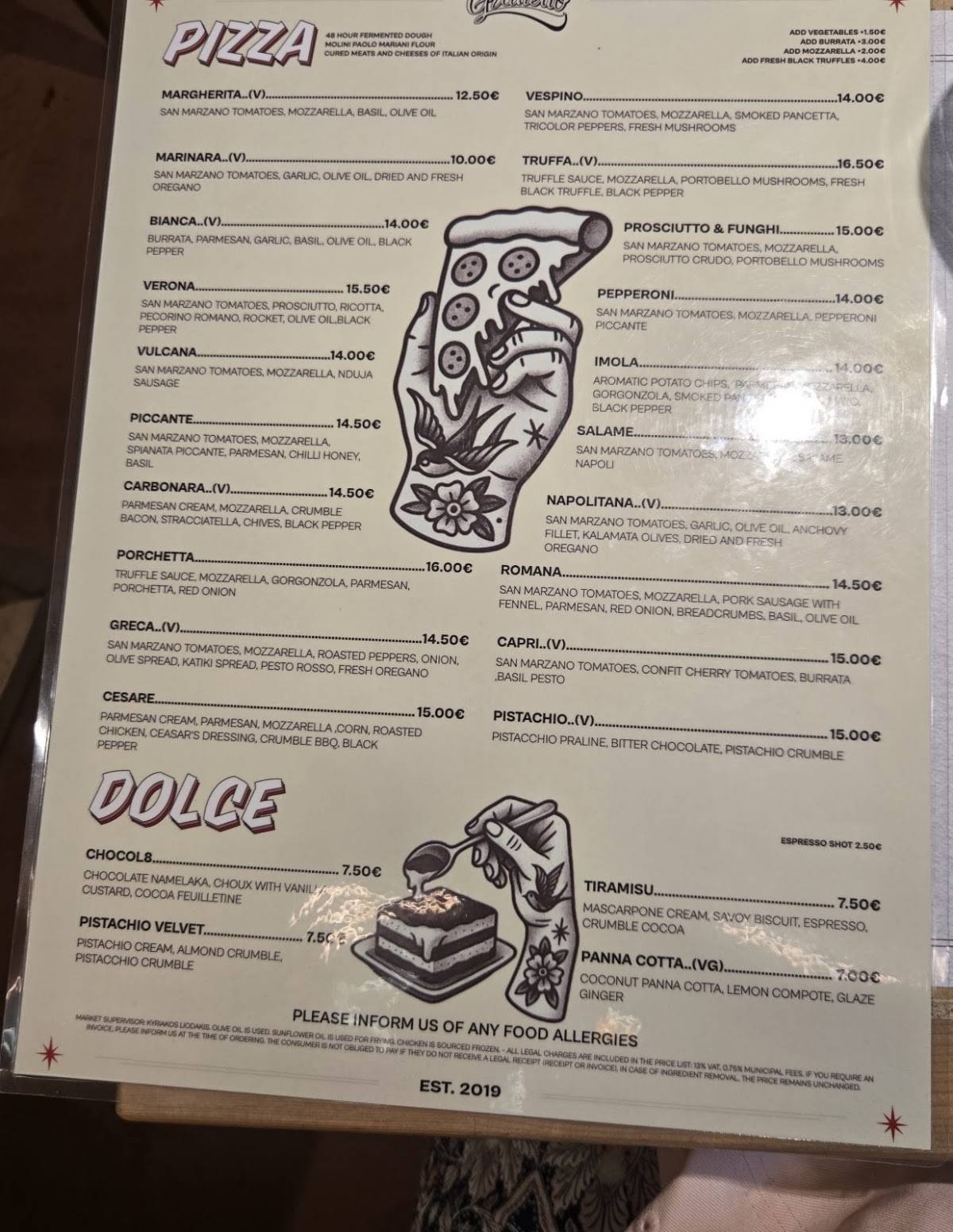 Granello - Pizza Italiana меню