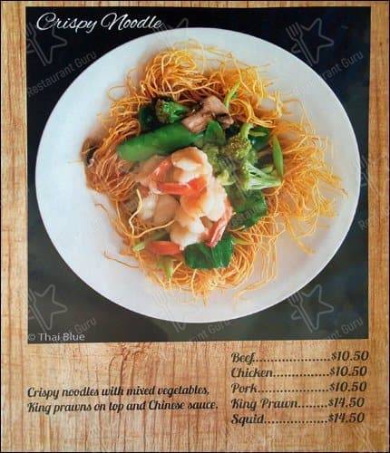 Thai Blue меню