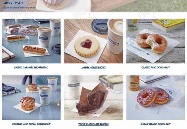 Greggs меню