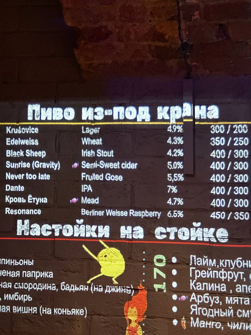 ГульБАРий меню
