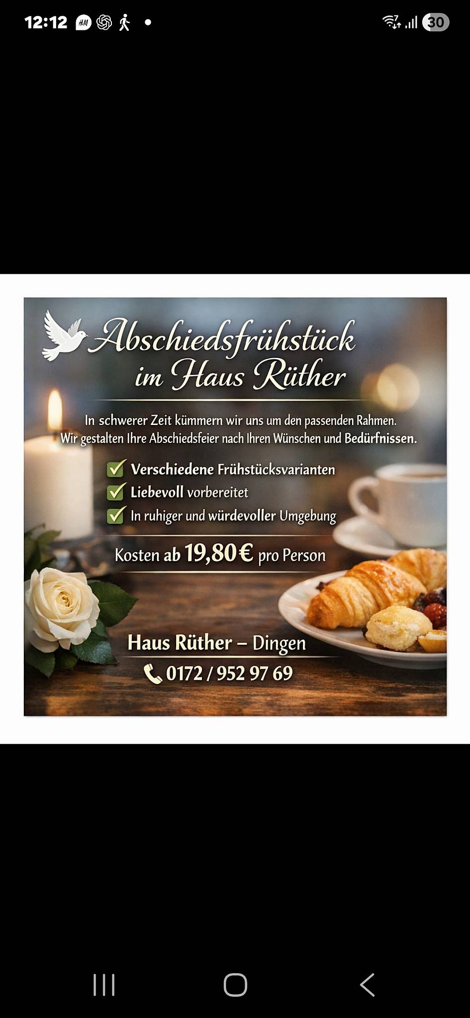 Haus Rüther меню