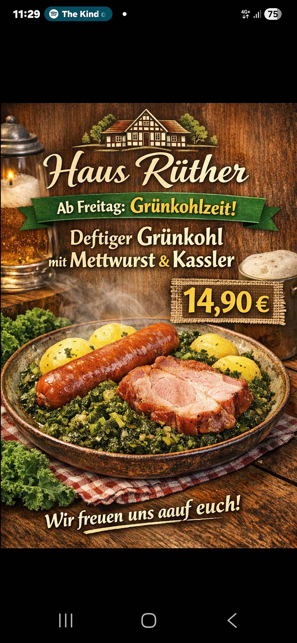 Haus Rüther меню