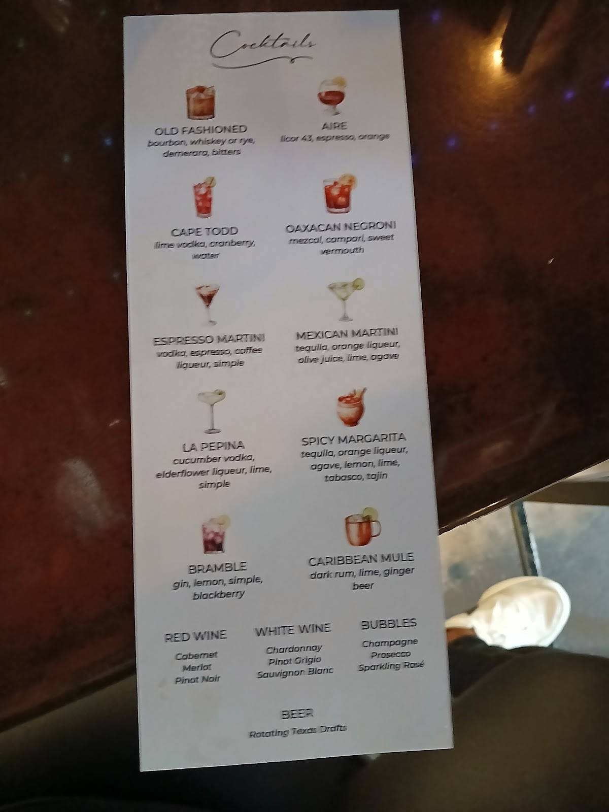 Higbie's меню