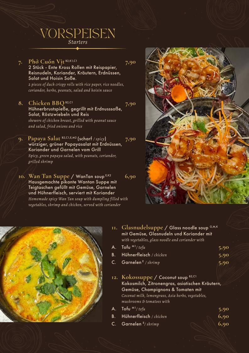 Hoa Xuan Restaurant меню