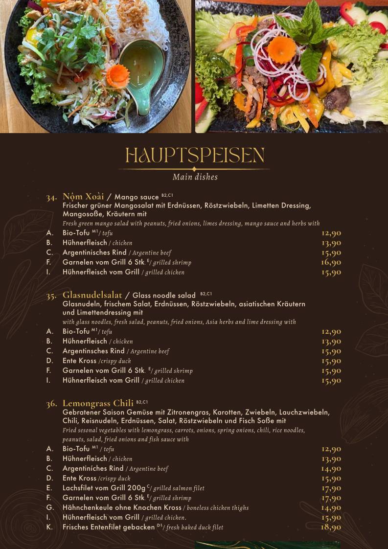 Hoa Xuan Restaurant меню