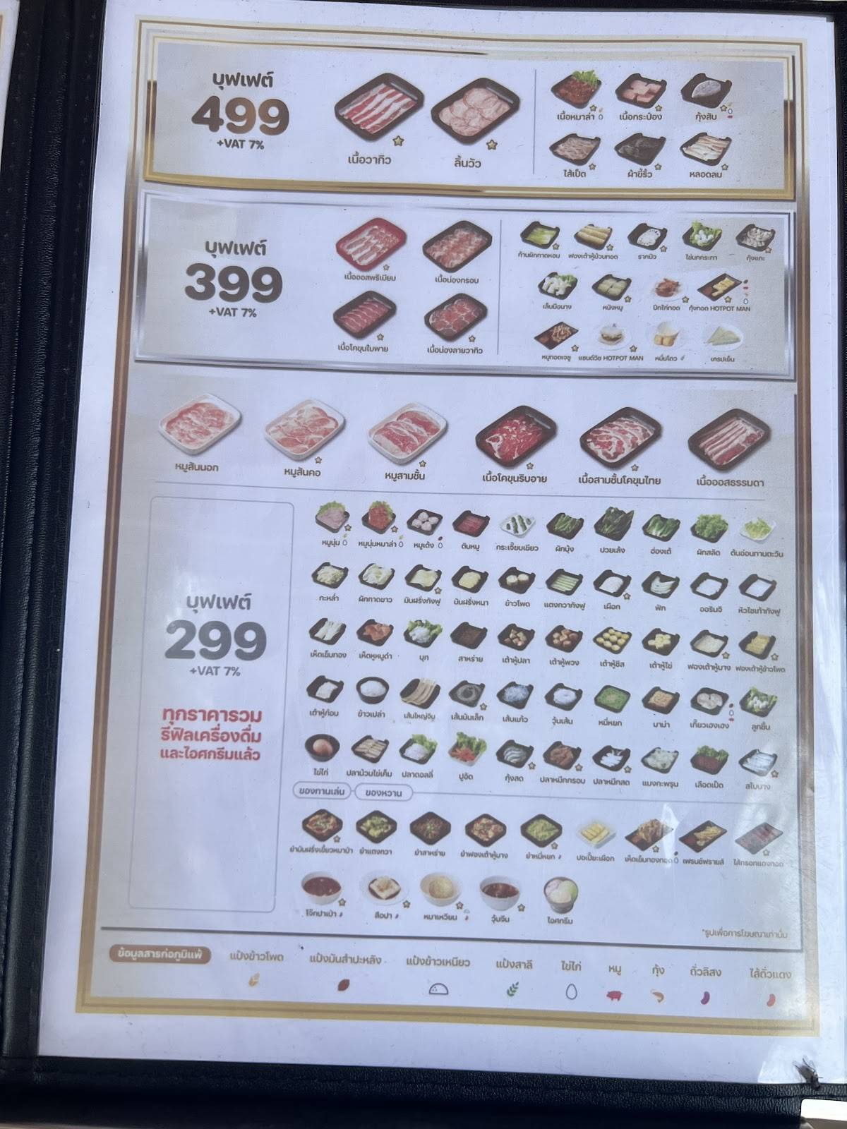 Hotpot Man Shabu Mala Buffet Rangsit меню