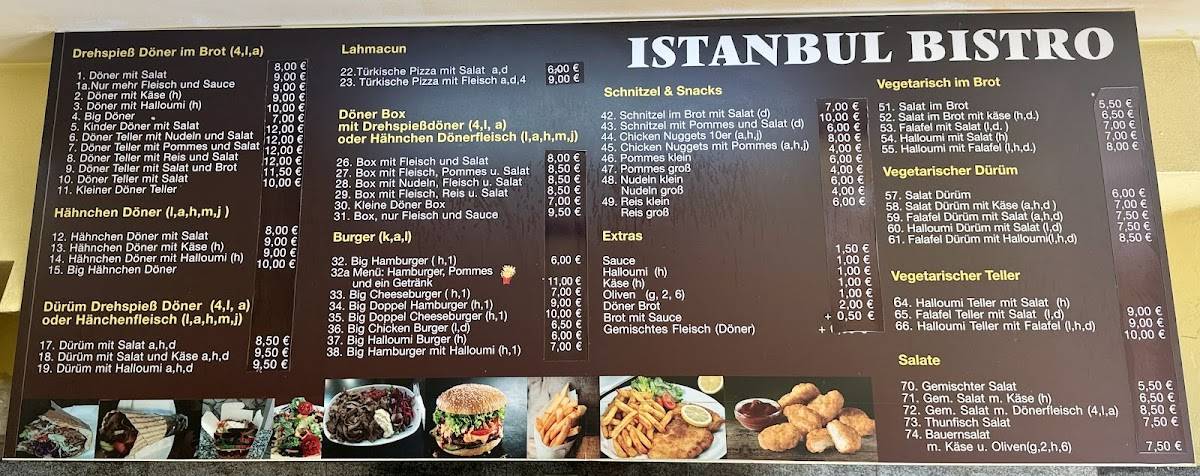 ISTANBUL BISTRO меню