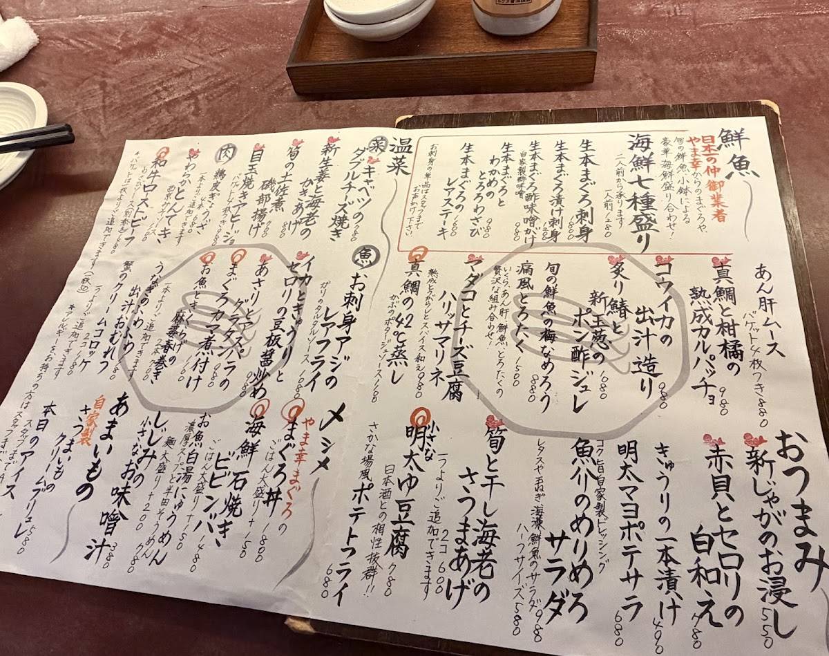 Inainaibaba Machida меню