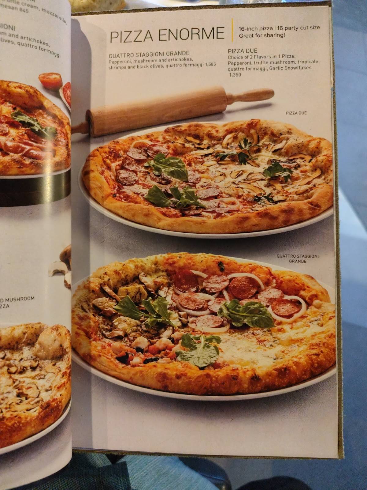 Italianni's Vista Mall Sta. Rosa меню