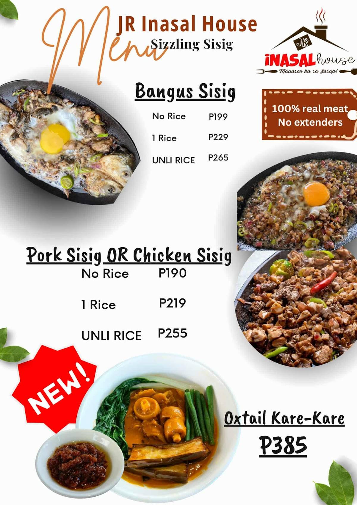 JR Inasal House - Ramon, Isabela Branch меню