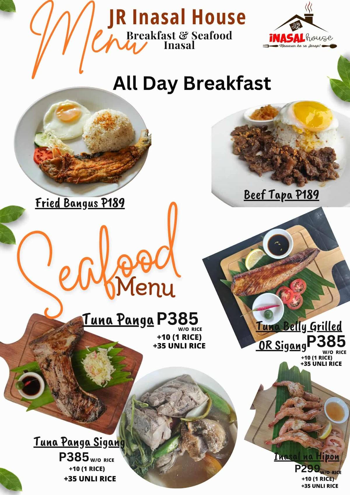 JR Inasal House - Ramon, Isabela Branch меню
