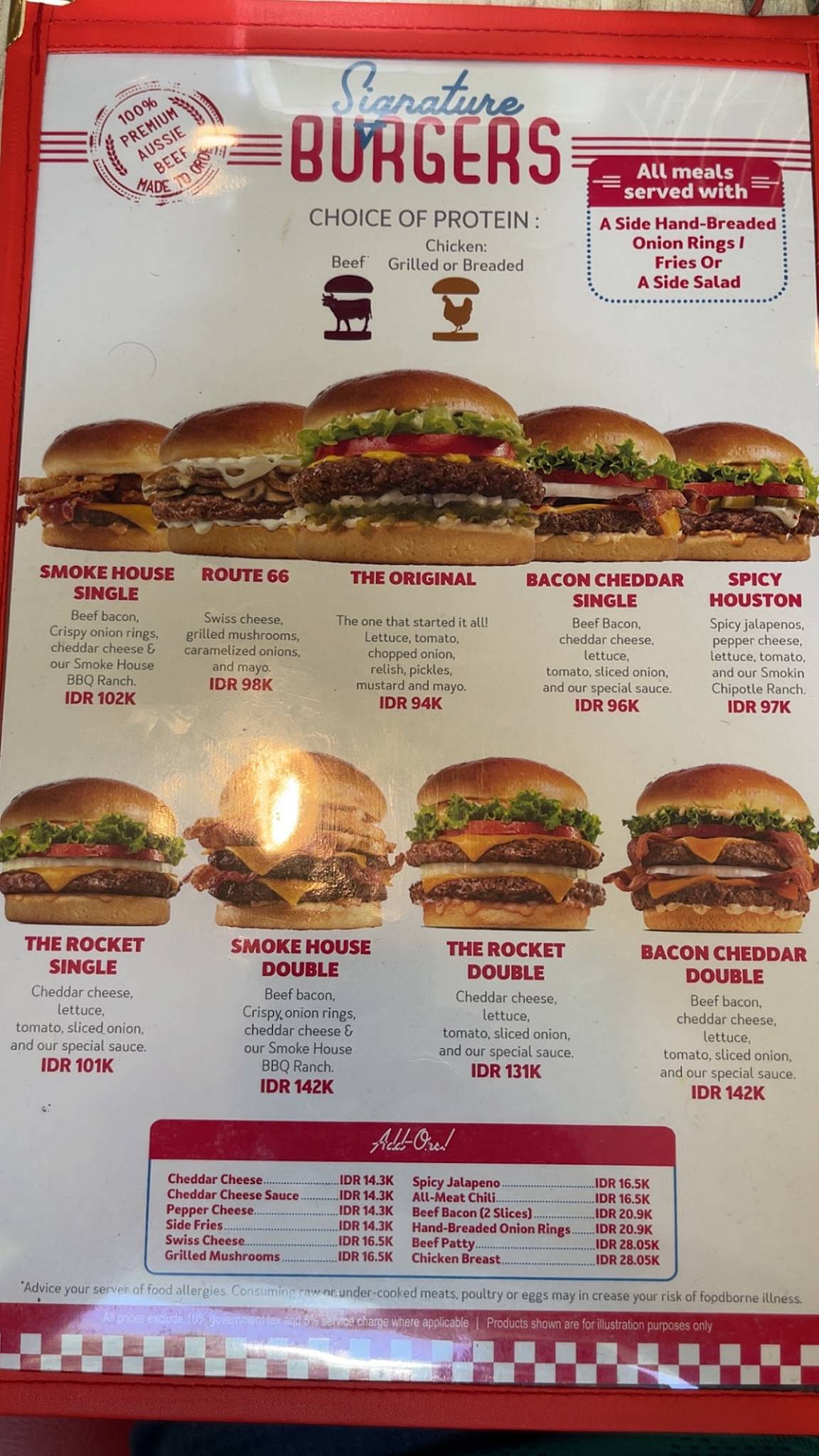 Johnny Rockets меню