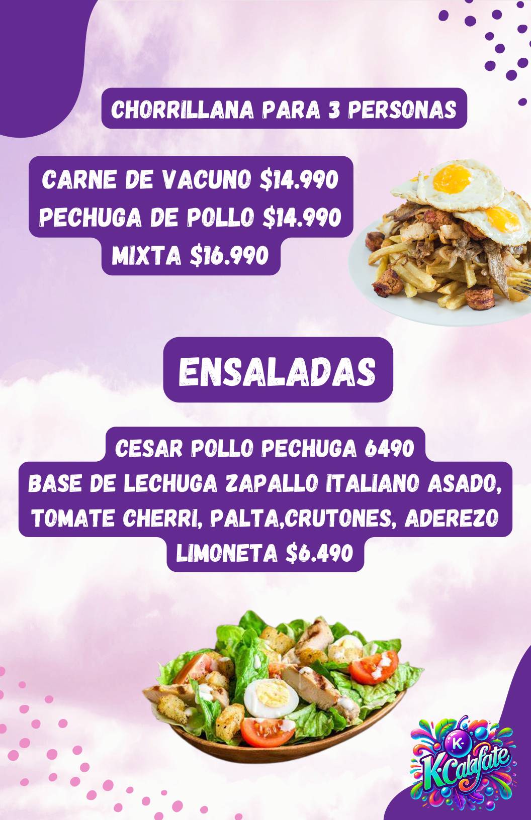 K-Calafate меню