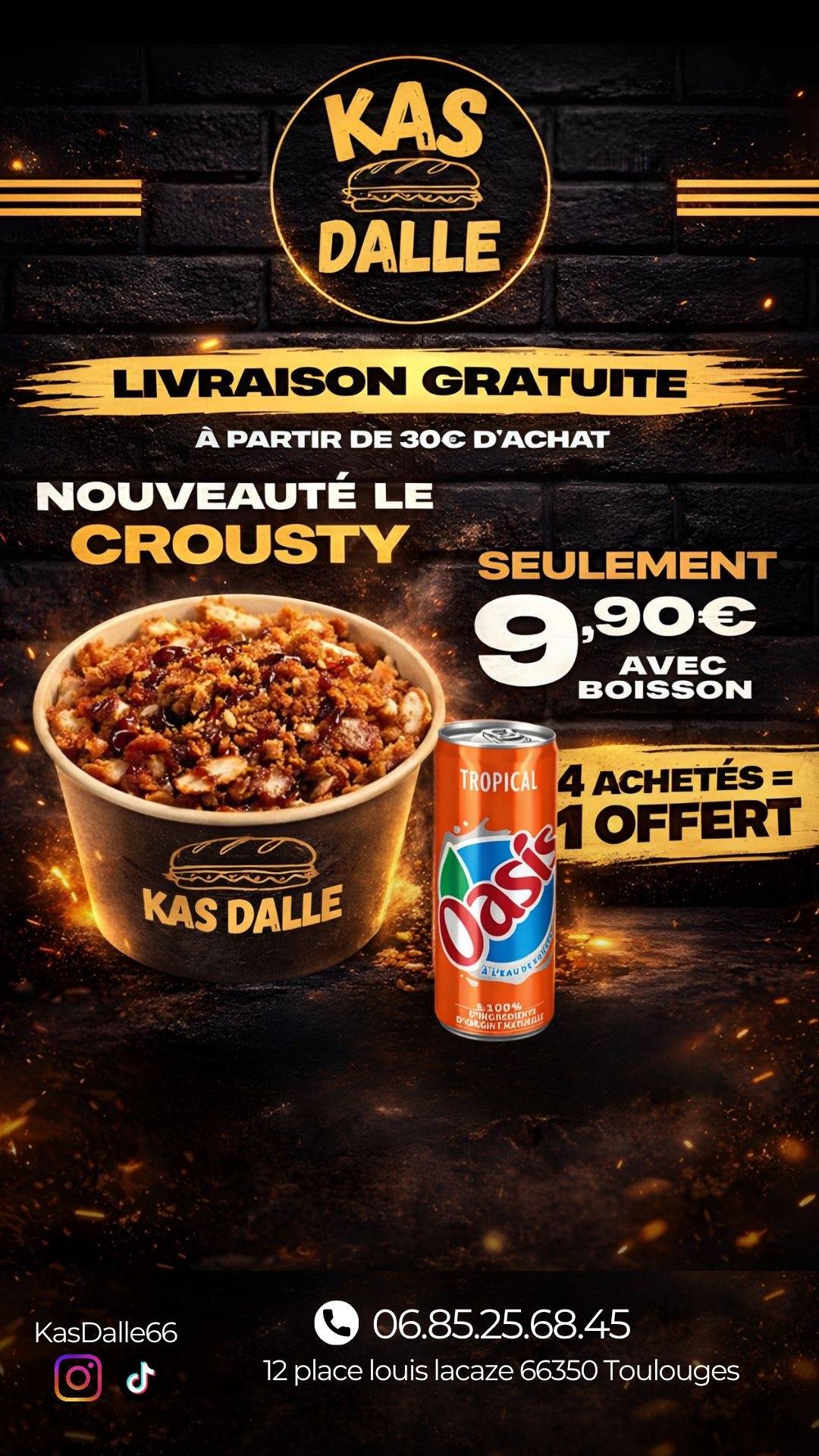 KASDALLE TOULOUGES меню
