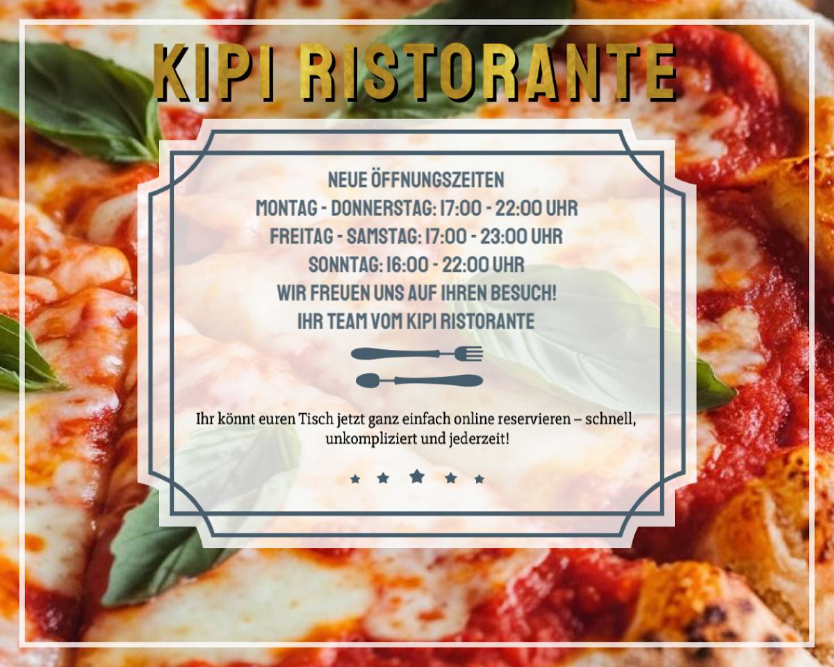 KiPi Ristorante меню